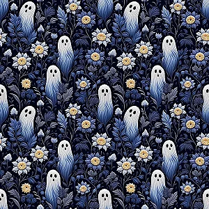 Tricoline Digital Halloween 40, 100% Algodão, 50cm x 1,50mt