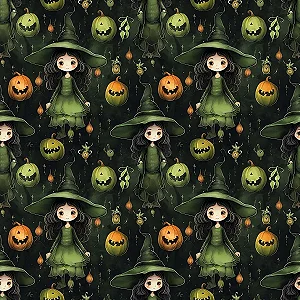 Tricoline Digital Halloween 46, 100% Algodão, 50cm x 1,50mt