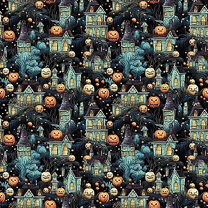 Tricoline Digital Halloween 48, 100% Algodão, 50cm x 1,50mt