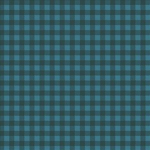 Tricoline Xadrez Surton Azul Petróleo, 100%Alg 50cm x 1,50mt