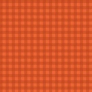 Tricoline Xadrez Surton Laranja, 100% Algodão, 50cm x 1,50mt
