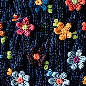 Tricoline Digital Tiny Flowers 10, 100% Algod, 50cm x 1,50mt