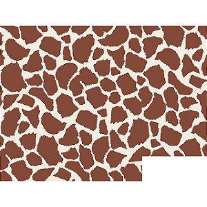 Tecido Tricoline Pele de Girafa Marrom 100%Alg 50cm x 1,50mt