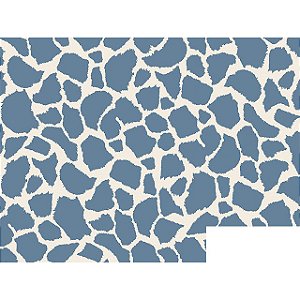 Tecido Tricoline Pele de Girafa Azul, 100%Alg 50cm x 1,50mt