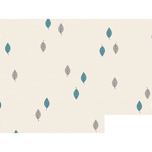 Cotton Linen Folhas 03, 80% Algodão 20% Linho, 50cm x 1,52mt