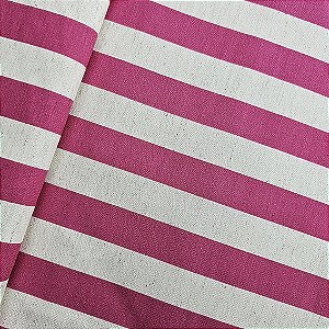 Cotton Linen Listrado G Pink 80%Alg. 20%Linho, 50cm x 1,52mt