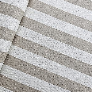 Cotton Linen Listrado G Bege 80%Alg. 20%Linho, 50cm x 1,52mt
