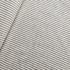 Cotton Linen Listrado Bege, 80%Alg. 20%Linho, 50cm x 1,52mt