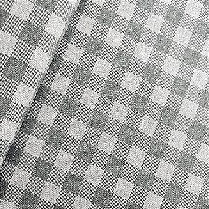 Cotton Linen Xadrez G Cinza 80%Alg. 20% Linho, 50cm x 1,52mt