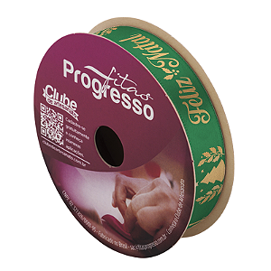 Fita De Cetim Frase Feliz Natal Verde, 15mm - Peça 10mt