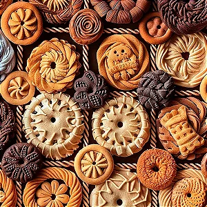 Tricoline Digital Cookie Biscoito, 100%Algodão 50cm x 1,50mt