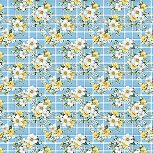 Tricoline Digital Flor Sol De Verão 4, 100%Alg 50cm x 1,50m