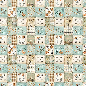 Tricoline Digital Era Uma Vez 7, 100%Algodão, 50cm x 1,50mt