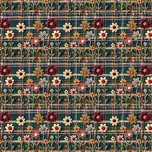Tricoline Digital Na Fazenda Tem 13, 100%Alg. 50cm x 1,50mt