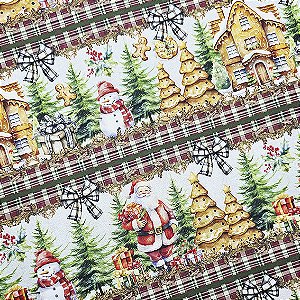 Tricoline Digital Barrado Vila de Natal, 50cm x 1,50mt
