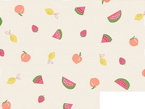 Cotton Linen Frutas 02, 80%Algodão 20%Linho, 50cm x 1,52mt