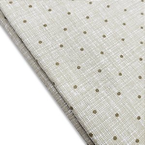 Tricoline Linho com Poá Bege, 100%Algodão, 50cm x 1,50mt