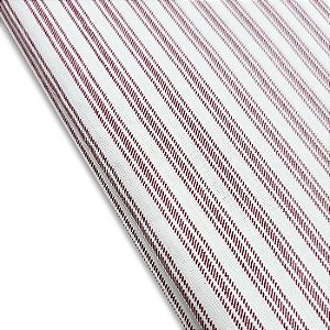Tricoline Listrado Criativo Vermelho, 100%Alg. 50cm x 1,50mt