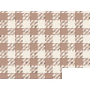 Cotton Linen Xadrez G Castor, 80%Alg 20%Lin, 50cm x 1,52mt
