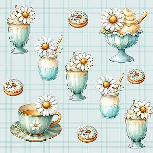 Tricoline Digital Sweeties 4, 100% Algodão 50cm x 1,50mt