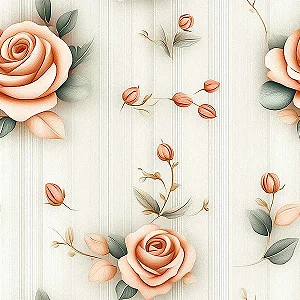 Tricoline Digital Delicatesse Rosas 2, 100%Alg 50cm x 1,50mt