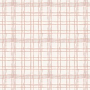 Tricoline Digital Xadrez Salmão Delicadeza, 50cm x 1,50mt
