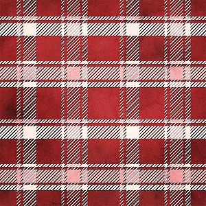 Tricoline Digital Xadrez Berry 3, 100% Algodão, 50cm x 1,50m