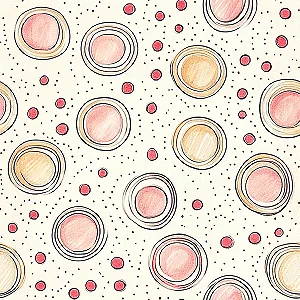 Tricoline Digital Floralice Dots, 100%Algodão, 50cm x 1,50mt
