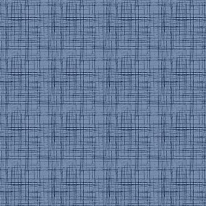 Tricoline Estampado Riscos Azul Jeans 100%Alg. 50cm x 1,50mt
