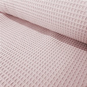 Tecido Favo Portugal Rosa Boneca, 100% Algodão, 50cmx1,60mt