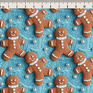 Tricoline Natal Gingerbread Pastel 100%Algodão 50cm x 1,50mt