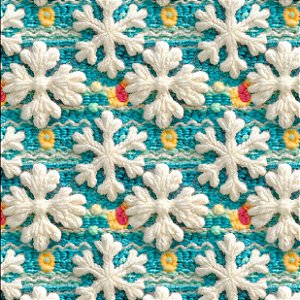 Tricoline Natal Floco de Neve, 100%Algodão 50cm x 1,50mt