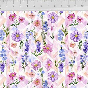 Tricoline Digital Lavender Cambridge, 100%Alg, 50cm x 1,50mt