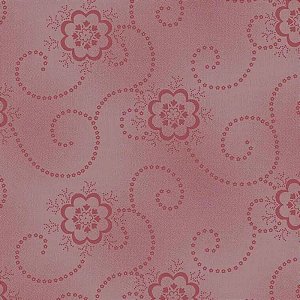 Tricoline Romance Rose, 100% Algodão, 50cm x 1,50mt