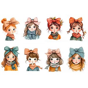 Estampa Fácil Meninas com Laço
