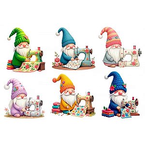 Estampa Fácil Gnomos Costureiros