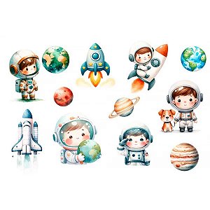 Estampa Fácil Astronautas