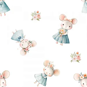 Tricoline Digital AP Ratinhas, 100% Algodão, 50cm x 1,50mt