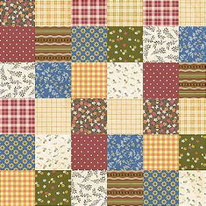Tricoline Digital Patchwork, 100% Algodão, 50cm x 1,50mt