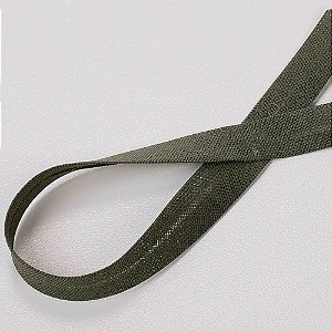 Viés de Algodão Verde Militar - Destaque - 24mm - Peça 50mt