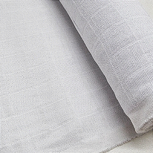Tecido Fralda Mini Quadriculado Branco 100%Algod. 1mt X 75cm