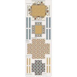 Tricoline Painel Cestinhas de Pães Amor e Café 50cm x 1,50mt