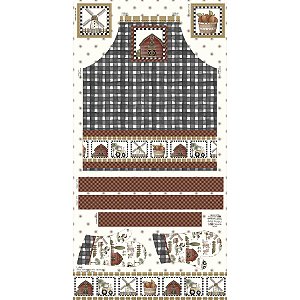 Tricoline Digital Avental e Luvas Vida no Campo 75cm x 1,50m