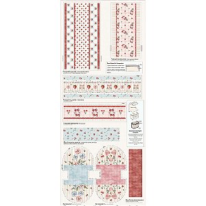 Tricoline Painel Frasqueiras Frutas Vermelhas, 60cm x 1,50mt