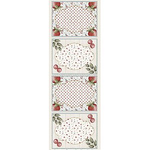 Tricoline Painel Jogo Americano Frutas Vermelhas 50cmx1,50mt