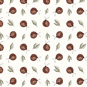Tricoline Digital Mini Joaninhas, 100% Algodão 50cm x 1,50mt
