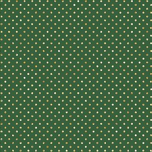 Tricoline Poá Pequeno Dourado Fundo Verde, 50cm x 1,50mt