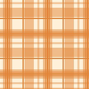 Tricoline Xadrez Premium Laranja, 100%Algodão, 50cm x 1,50mt