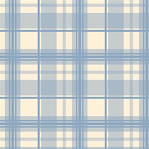 Tricoline Xadrez Premium Azul, 100% Algodão, 50cm x 1,50mt