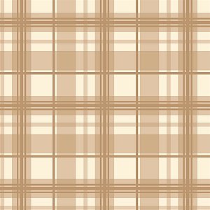 Tricoline Xadrez Premium Bege, 100% Algodão, 50cm x 1,50mt